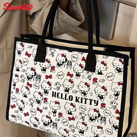 Hello Kitty Shopping Canvas Bag - Picture 1 of 5